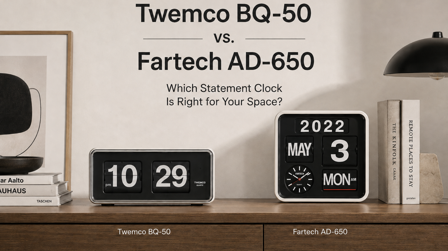 Twemco BQ-50 vs. Fartech AD-650: Which Statement Clock is Right for Your Space?