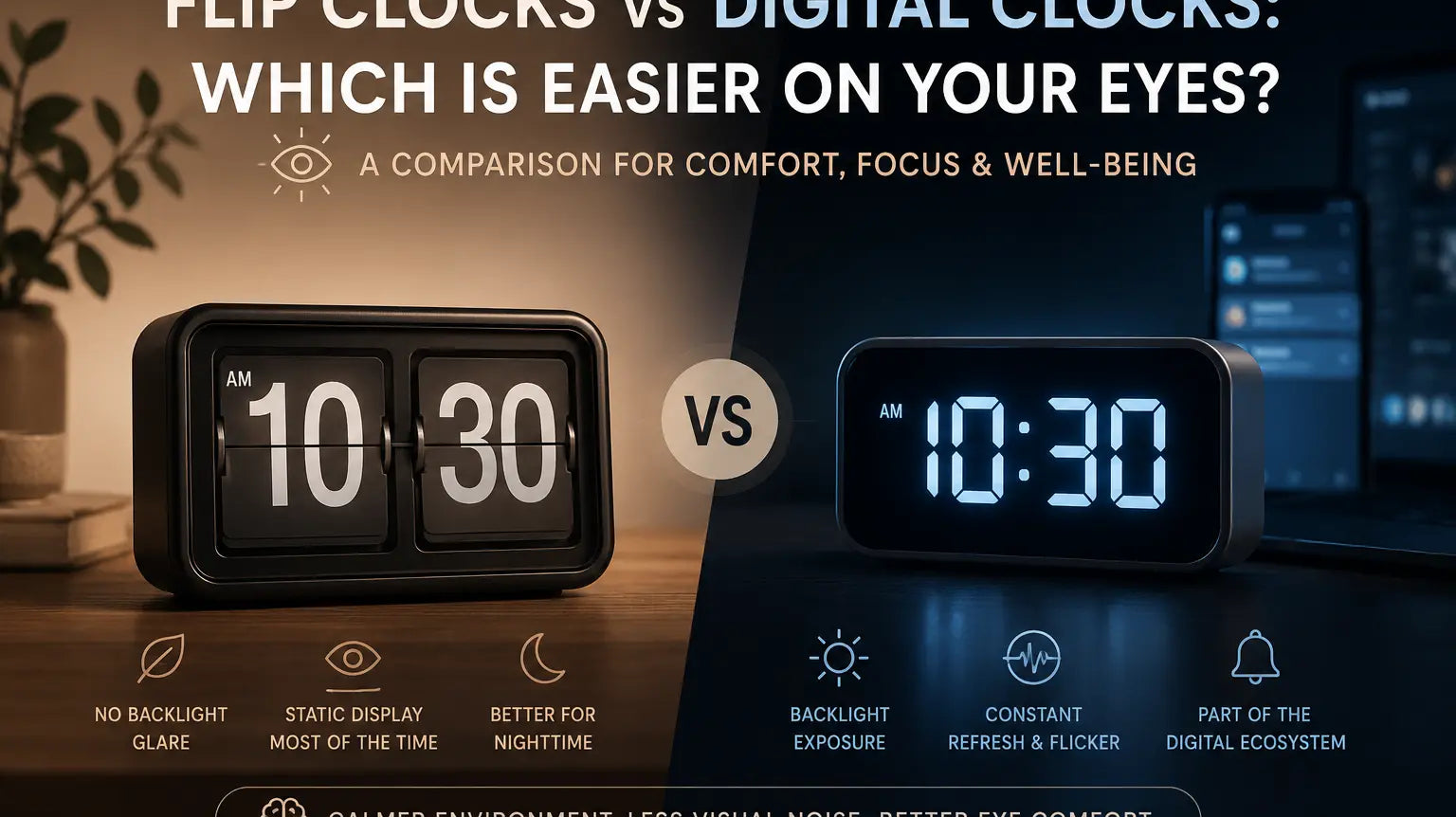 Flip Clocks vs. Digital Clocks: Which Is Better for Your Eyes? Time Will Flip