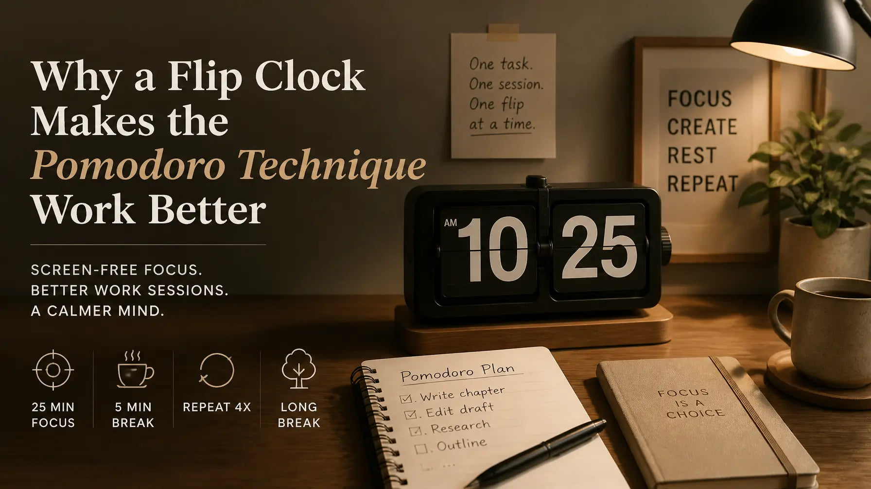 Using a Flip Clock for the Pomodoro Technique Time Will Flip