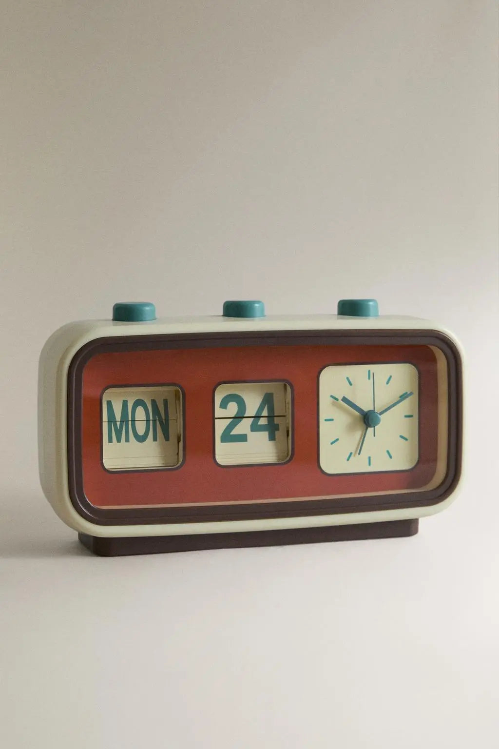 ZARA Alarm Flip Calendar Clock Time Will Flip