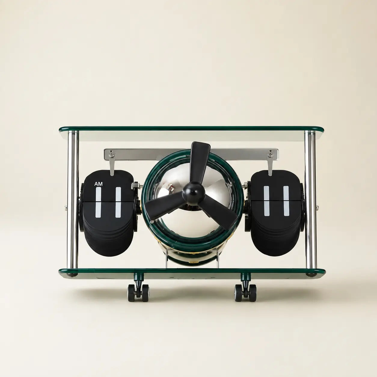 Aviator Propeller Flip Clock Time Will Flip