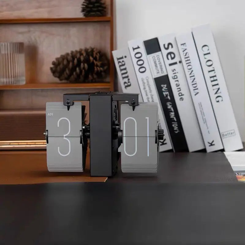 Nordic Retro Mechanical Flip Clock - Time Will Flip