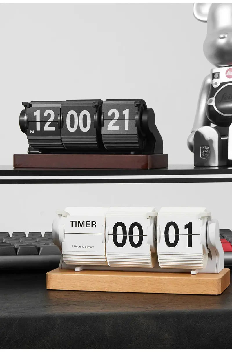 Retro Flip Clock with Seconds Display Time Will Flip