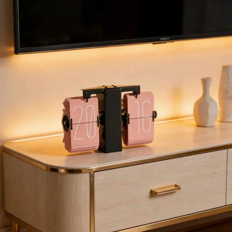 Nordic Retro Mechanical Flip Clock Time Will Flip