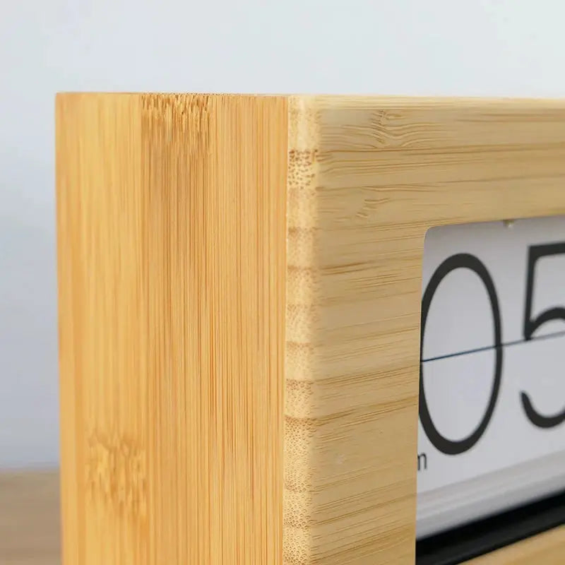Crystal Nord Bamboo Flip Clock Time Will Flip