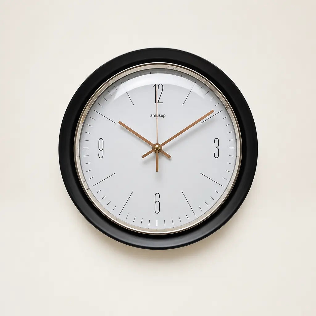 A Silent Metal Wall Clock — Domed Glass Series Time Will Flip