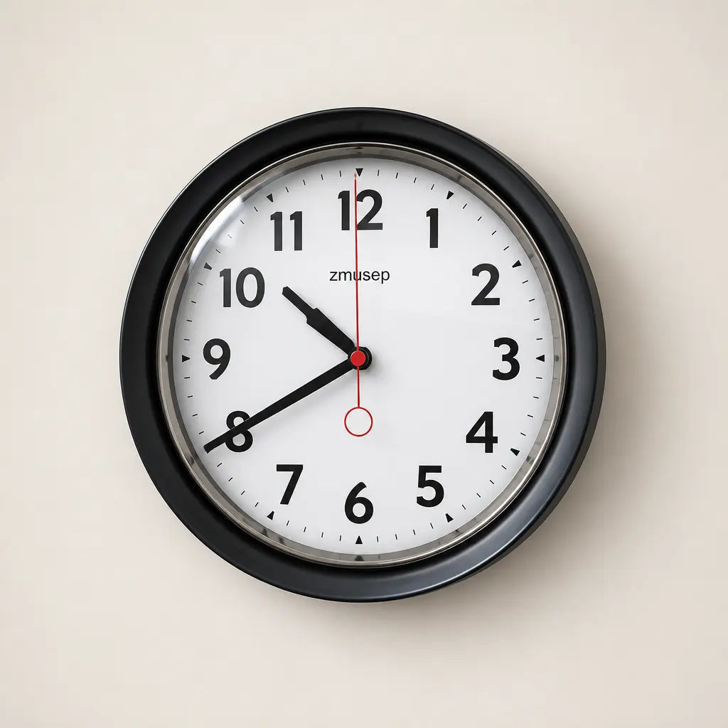 A Silent Metal Wall Clock — Domed Glass Series Time Will Flip