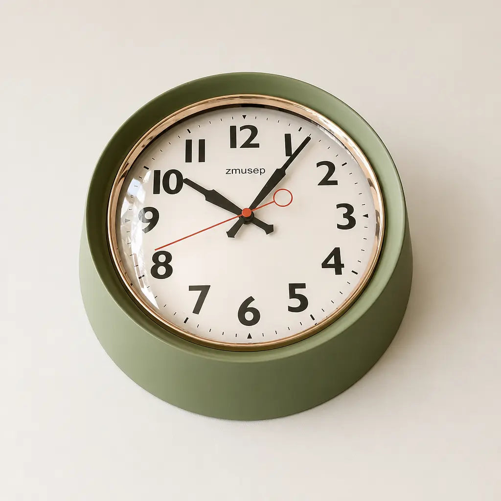 A Silent Metal Wall Clock — Domed Glass Series Time Will Flip