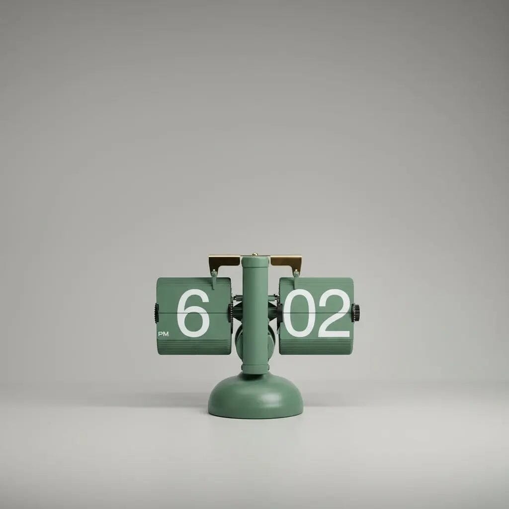 MIDCLOCK Home Decor Flip Clock Table Clock Midclock Sage Green
