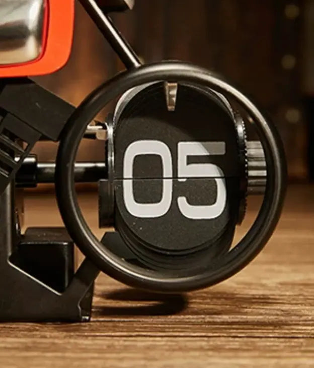 Motorcycle Flip Clock Time Will Flip