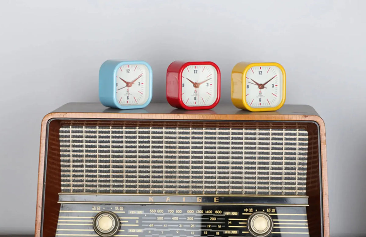Retro Square Metal Alarm Clock Time Will Flip