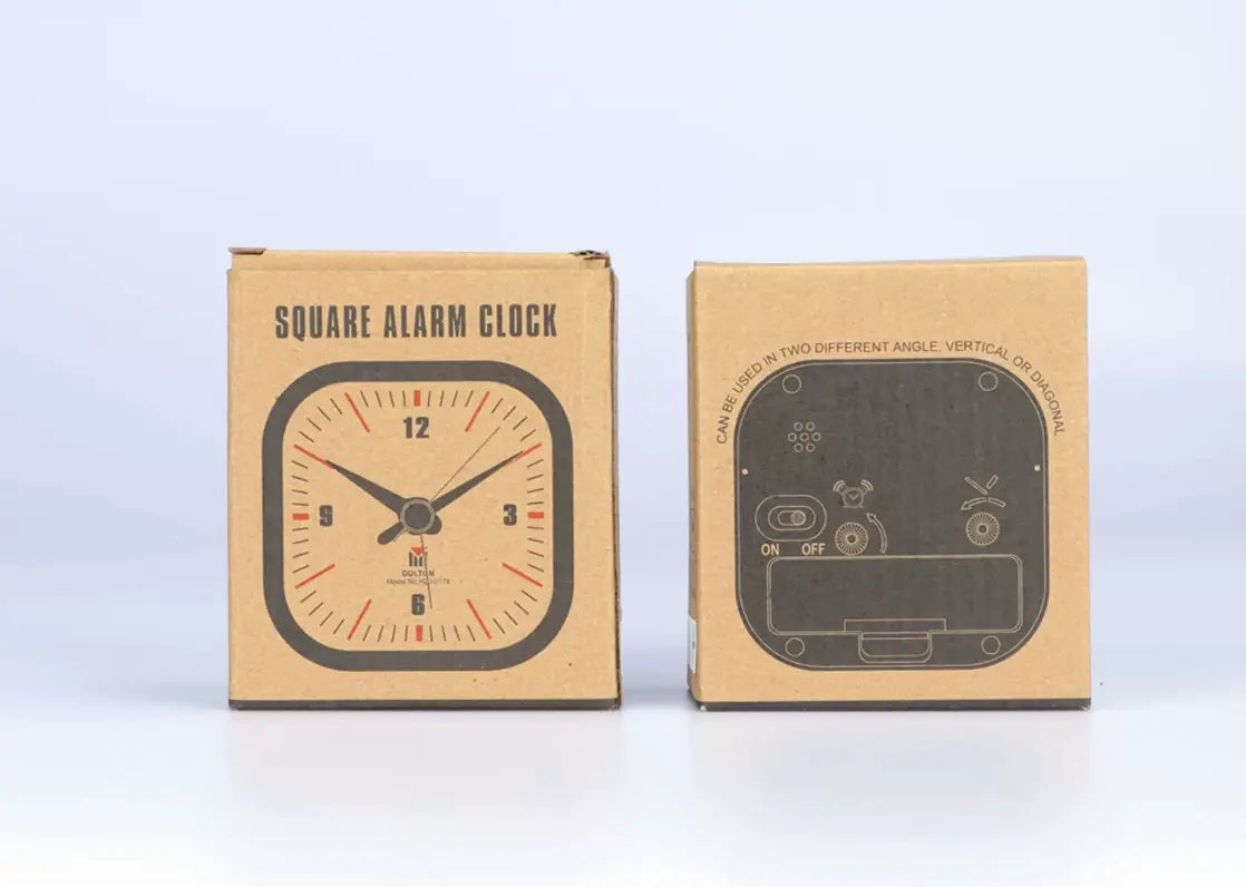Retro Square Metal Alarm Clock Time Will Flip