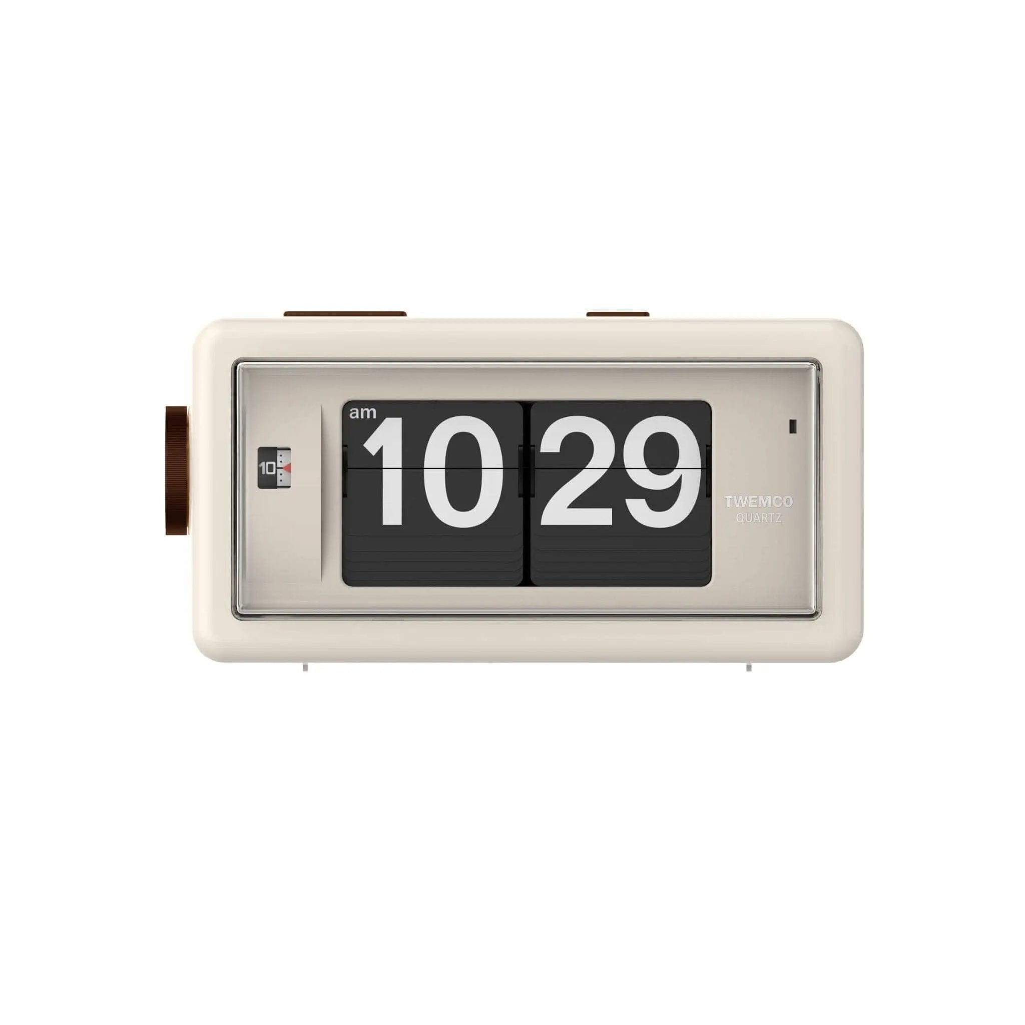 TWEMCO Alarm Flip Clock AL-30 Beige AM/PM Alarm Clock TWEMCO Beige AM/PM