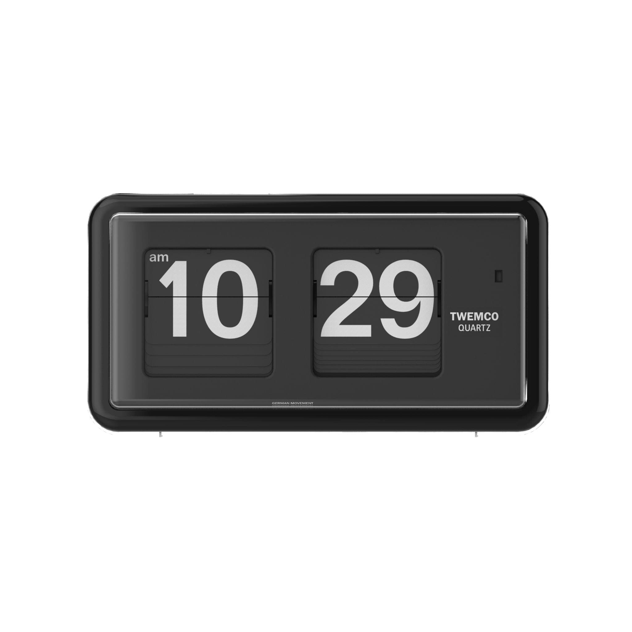 TWEMCO Classic Table Flip Clock QT-30 Table Clock TWEMCO Black AM/PM