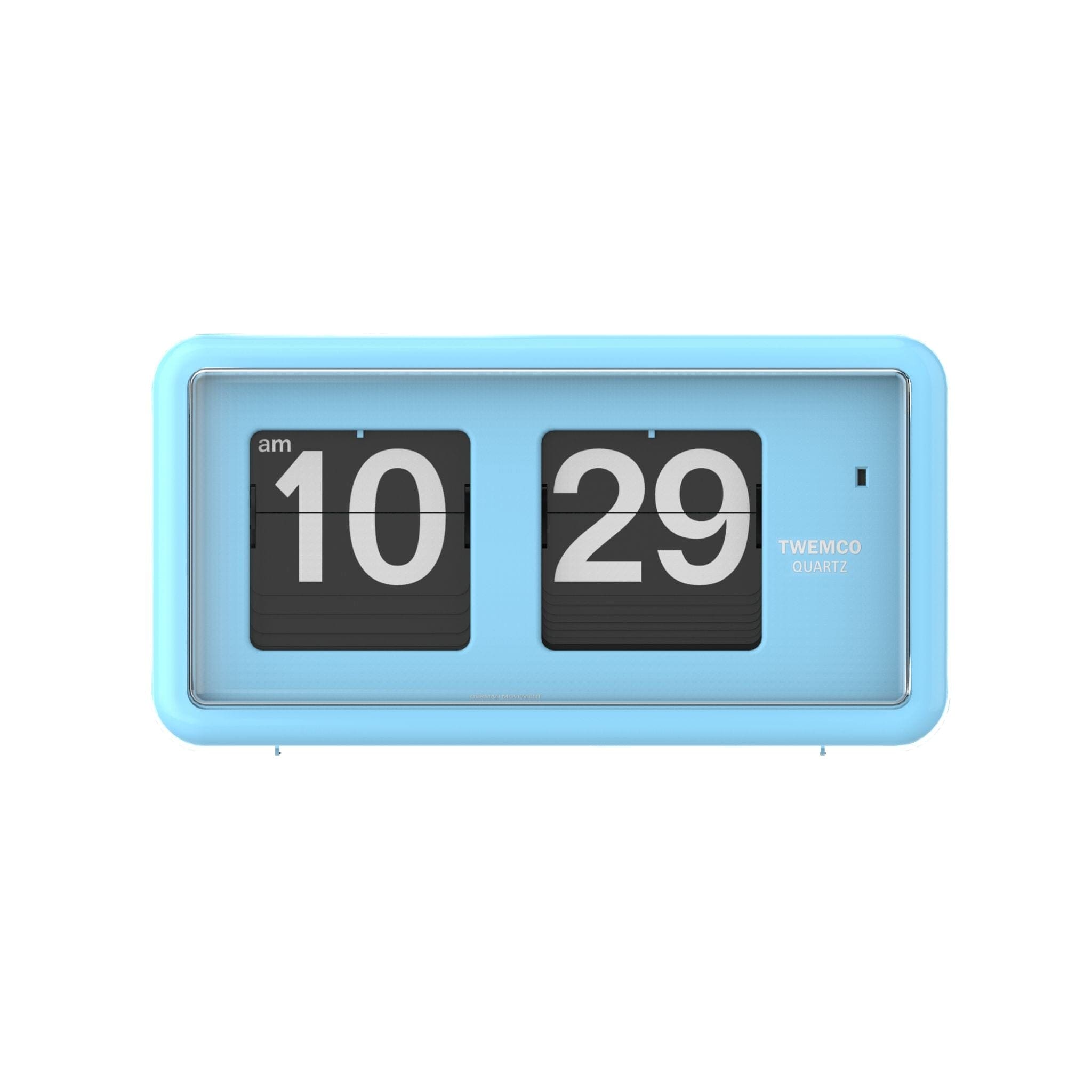TWEMCO Classic Table Flip Clock QT-30 Table Clock TWEMCO Light Blue AM/PM