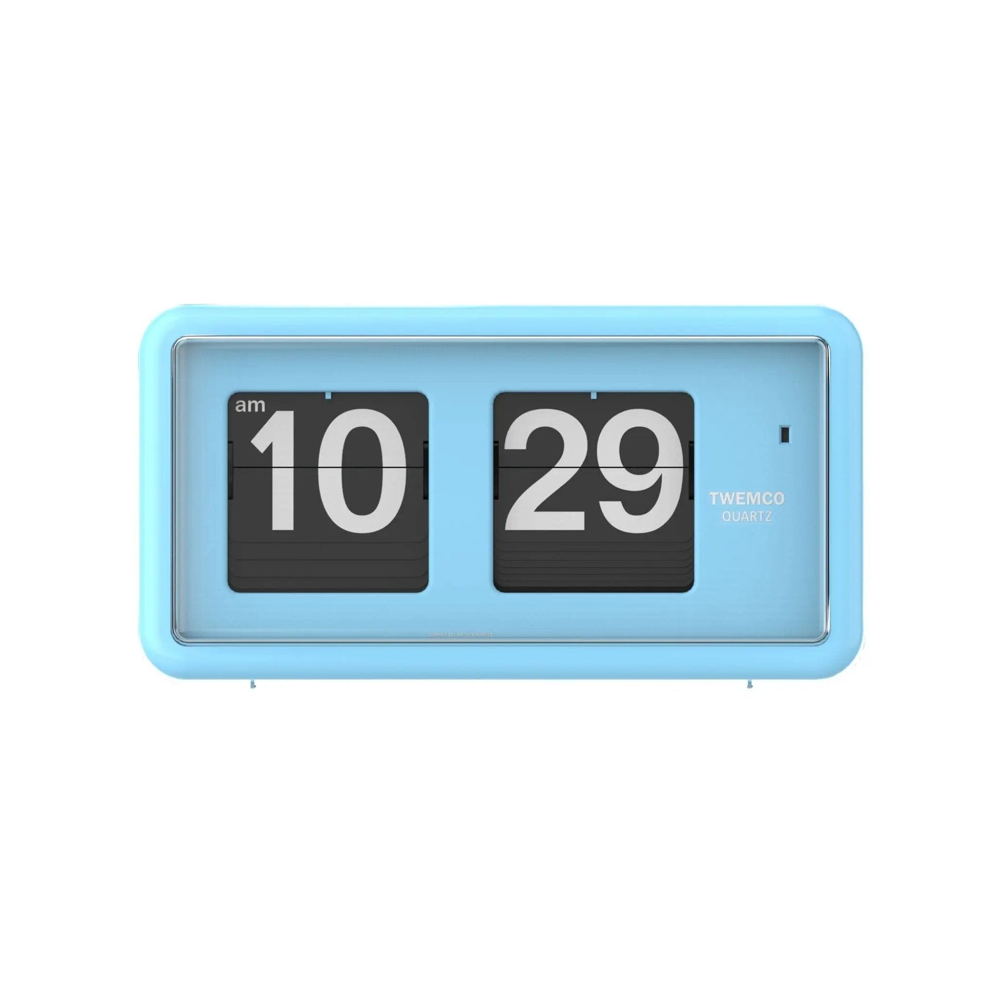 TWEMCO Classic Table Flip Clock QT-30 Table Clock TWEMCO Light Blue AM/PM