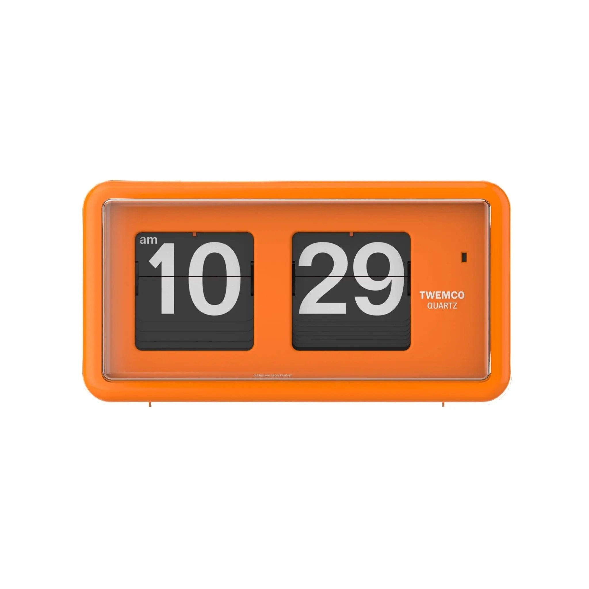 TWEMCO Classic Table Flip Clock QT-30 Table Clock TWEMCO Orange AM/PM