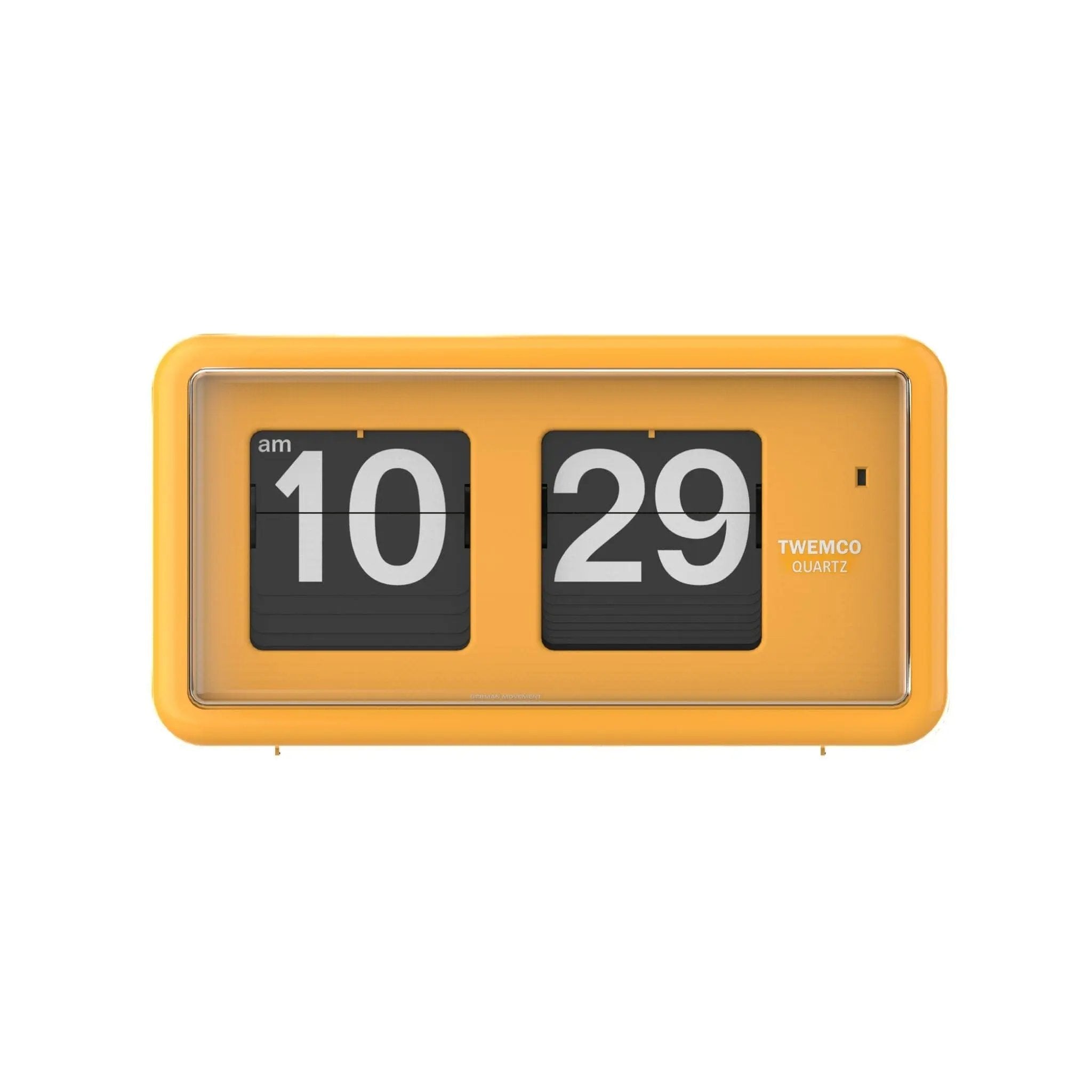 TWEMCO Classic Table Flip Clock QT-30 Table Clock TWEMCO Yellow AM/PM