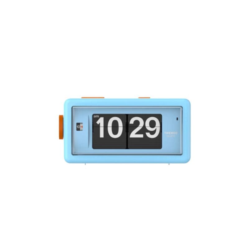 TWEMCO Alarm Flip Clock AL-30 Alarm Clock TWEMCO Light Blue AM/PM
