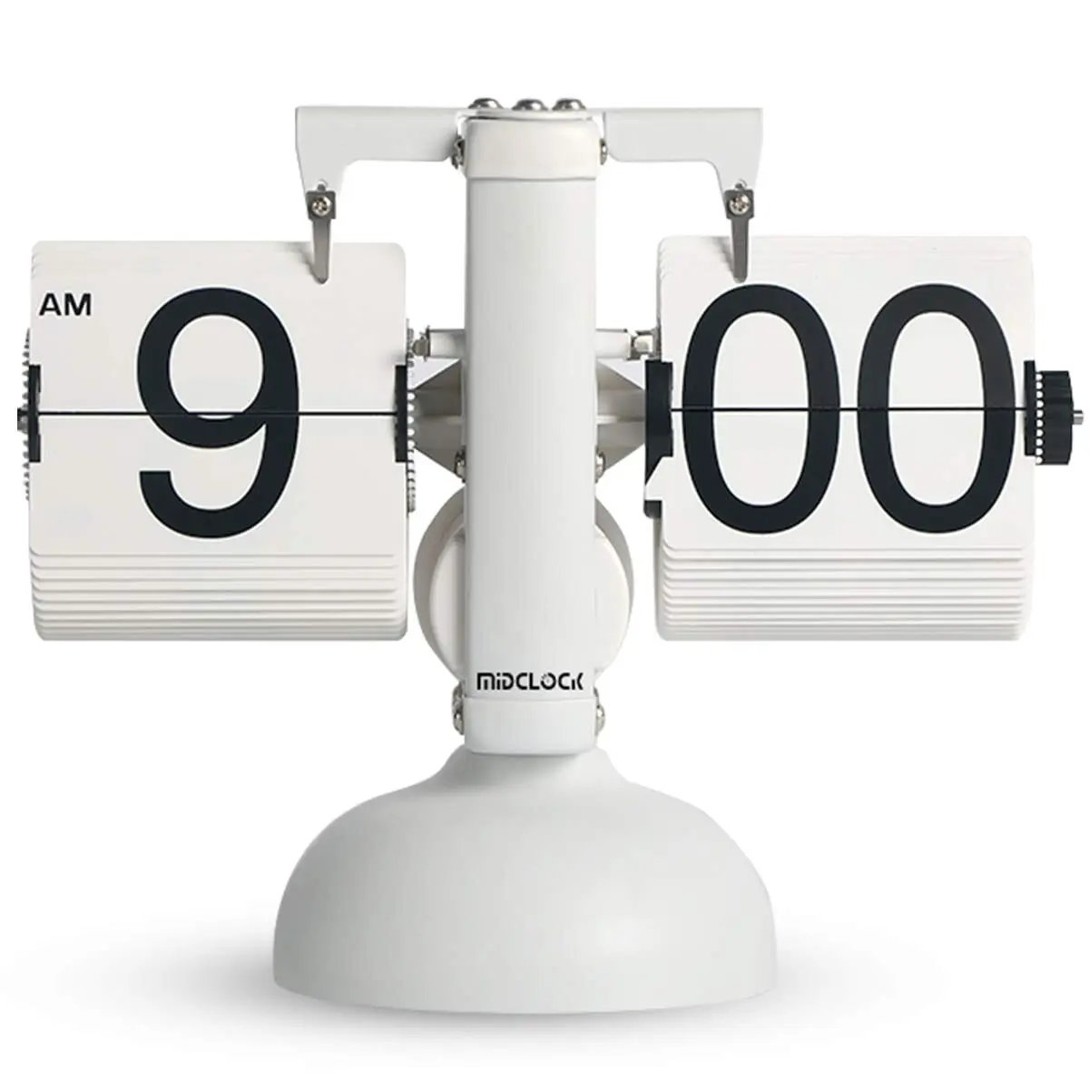 MIDCLOCK Home Decor Flip Clock Table Clock Midclock White