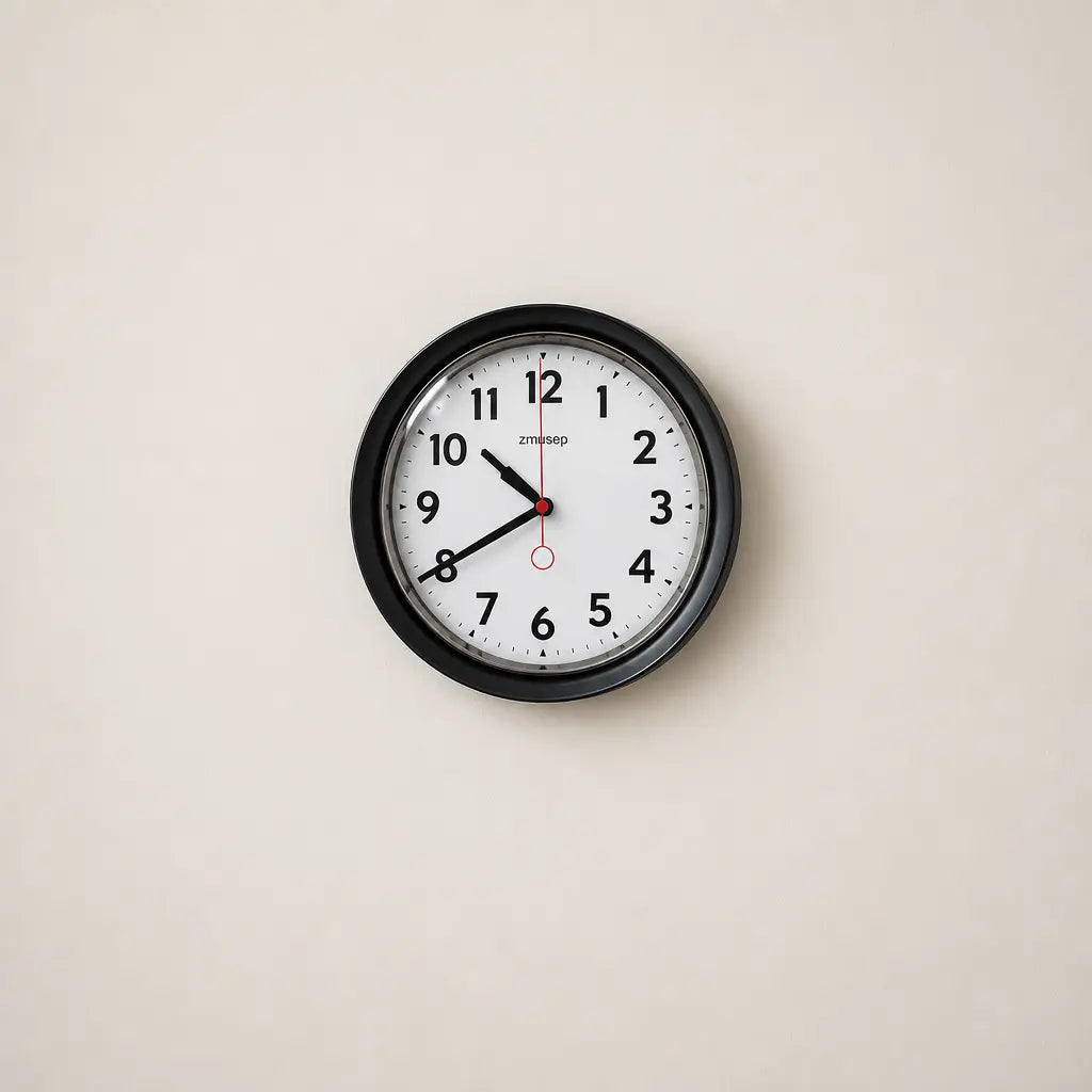 A Silent Metal Wall Clock — Domed Glass Series Time Will Flip