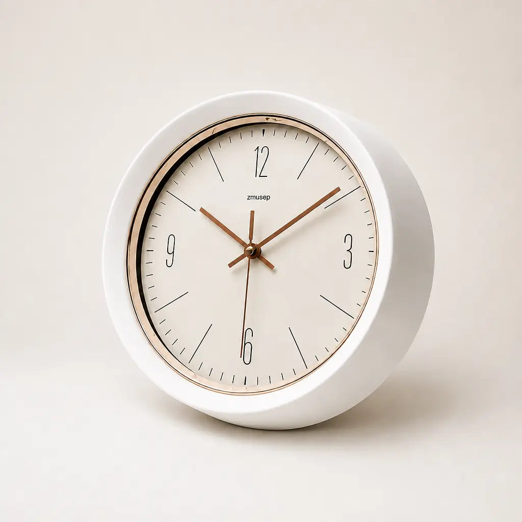 A Silent Metal Wall Clock — Domed Glass Series Time Will Flip