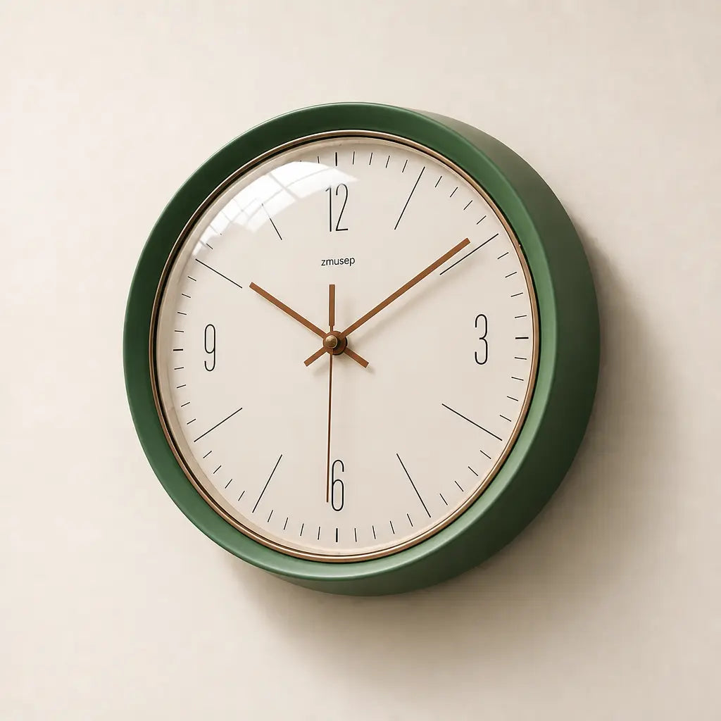 A Silent Metal Wall Clock — Domed Glass Series Time Will Flip