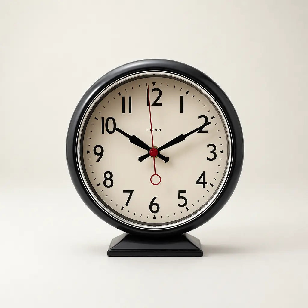 A Silent Metal Table Clock - Small One Time Will Flip