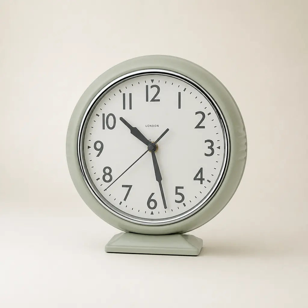 A Silent Metal Table Clock - Small One Time Will Flip