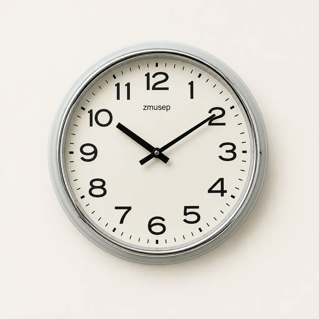 A Silent Metal Wall Clock — Thick Frame Series Time Will Flip