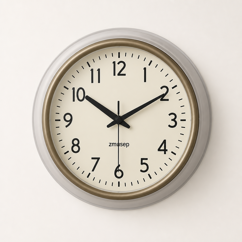 A Silent Metal Wall Clock — Thick Frame Series Time Will Flip