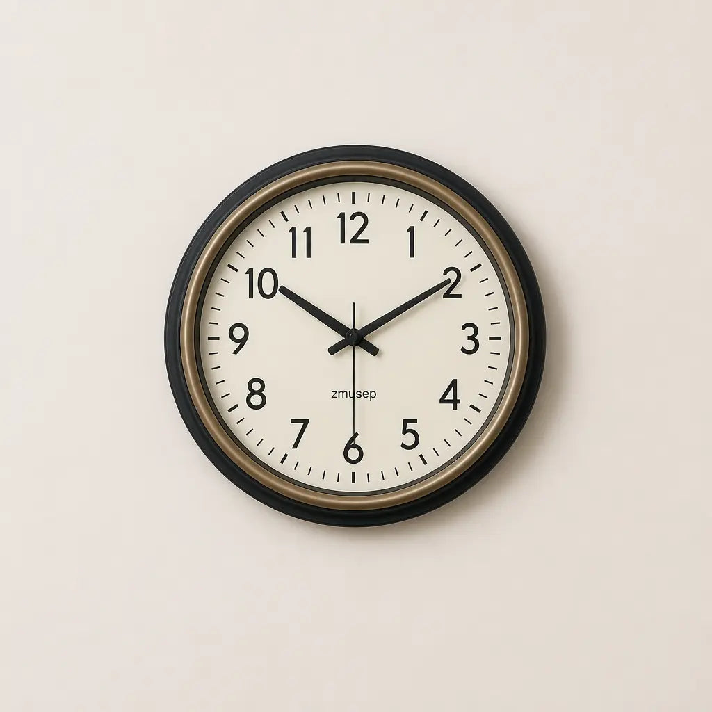 A Silent Metal Wall Clock — Thick Frame Series Time Will Flip