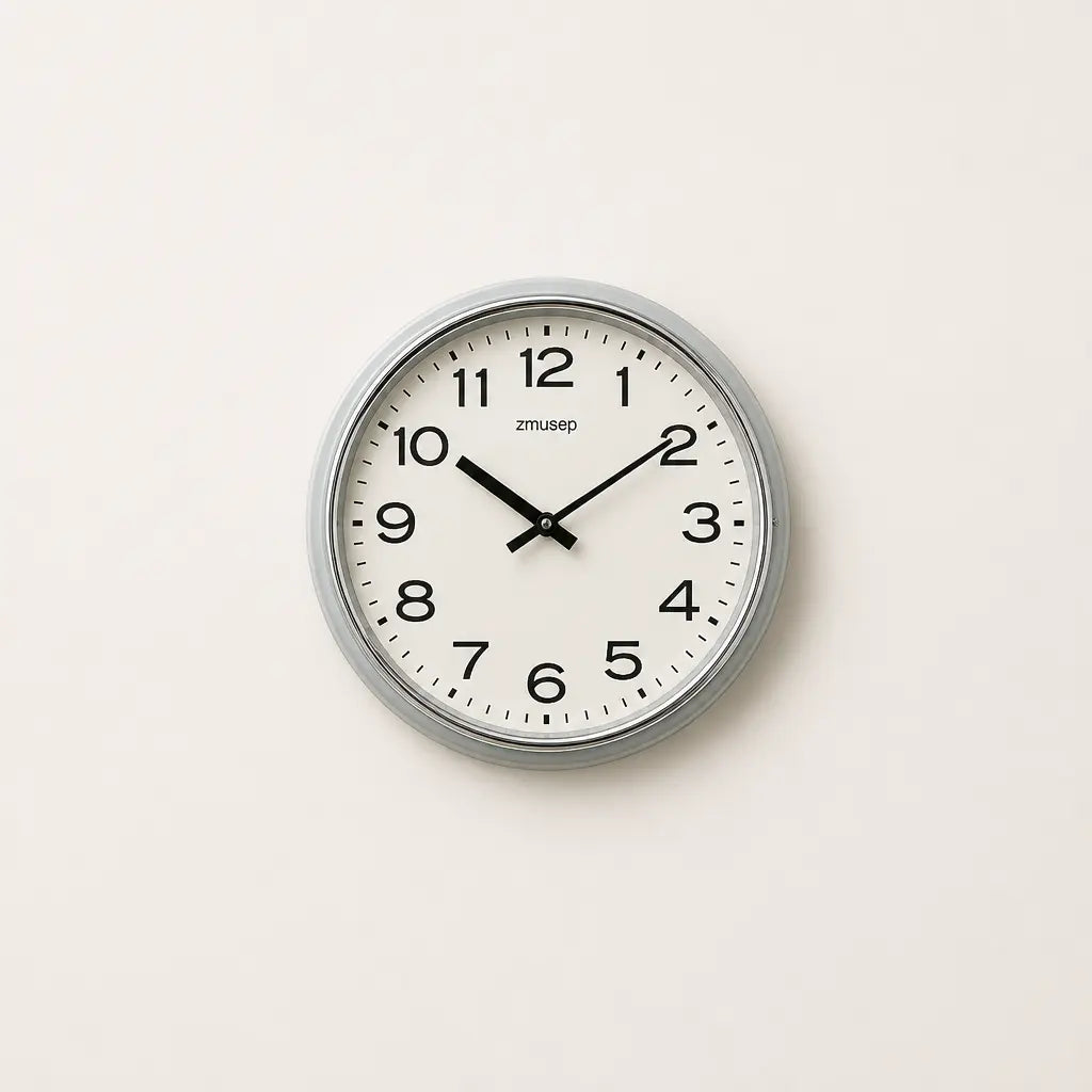 A Silent Metal Wall Clock — Thick Frame Series Time Will Flip