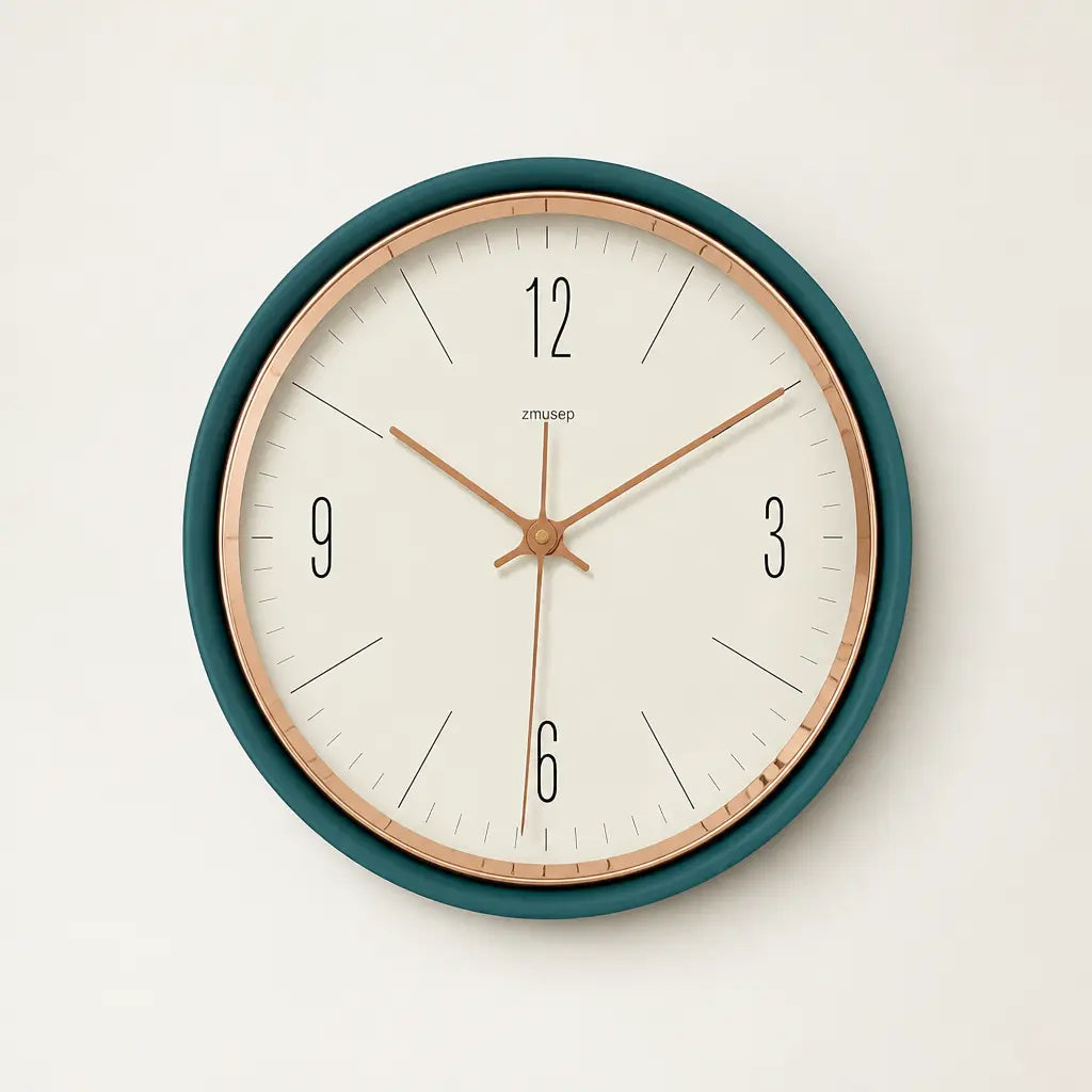 A Silent Metal Wall Clock Time Will Flip