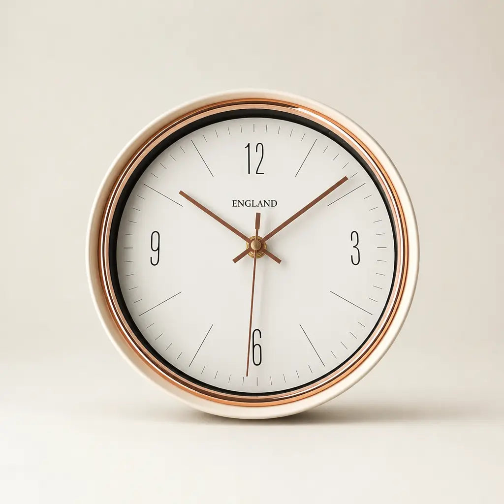 A Silent Metal Wall Clock Time Will Flip