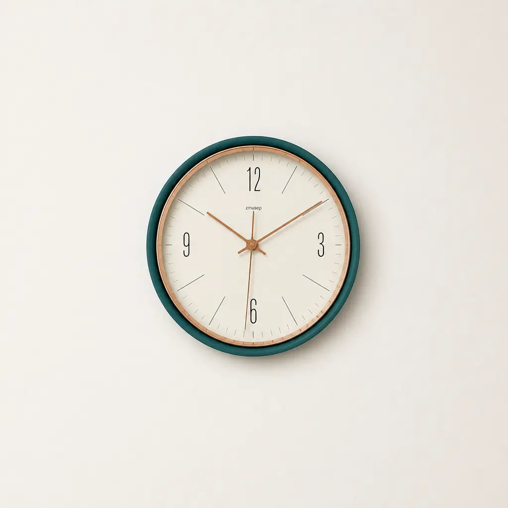 A Silent Metal Wall Clock Time Will Flip