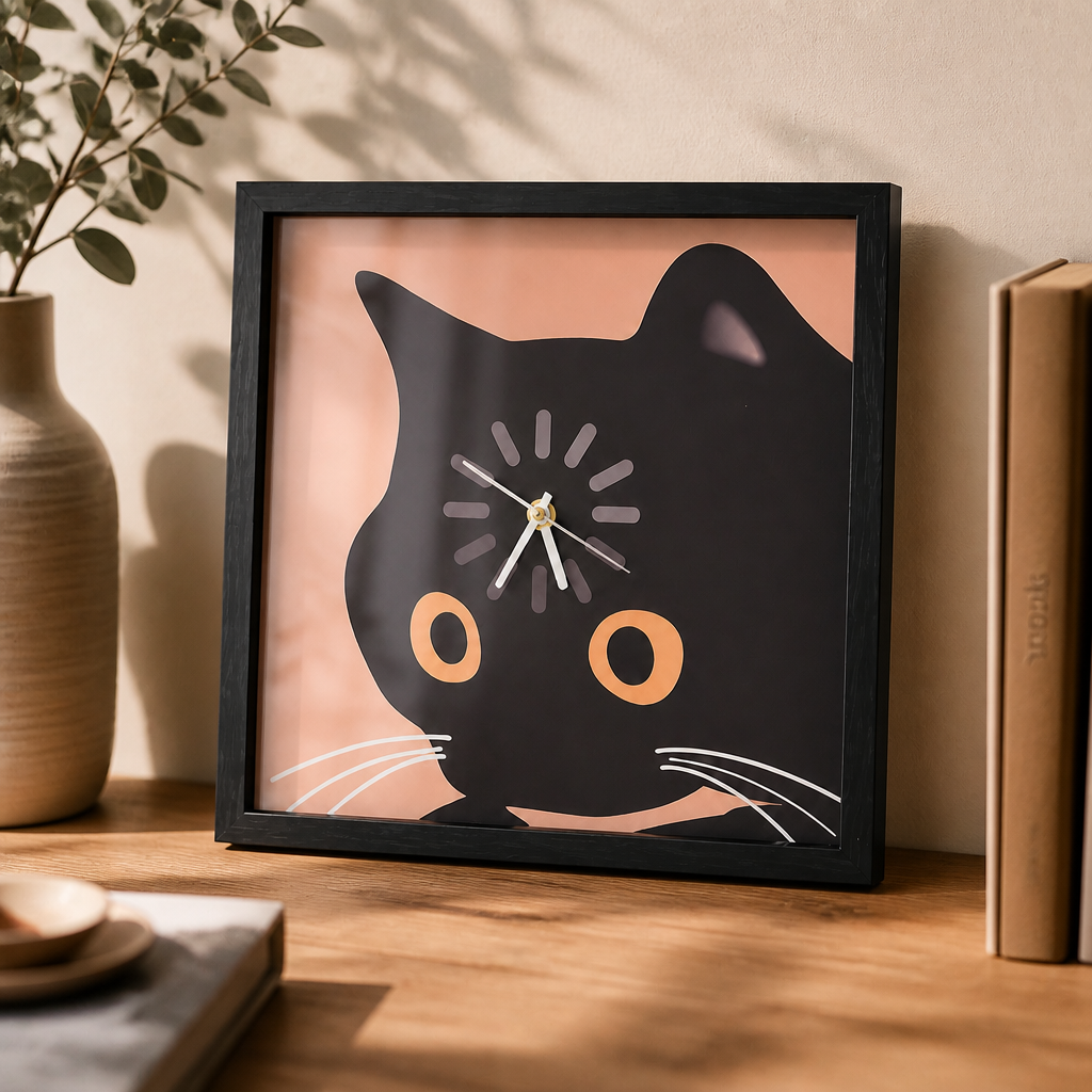 The "System Crash" Black Cat Buffering Wall Clock Time Will Flip