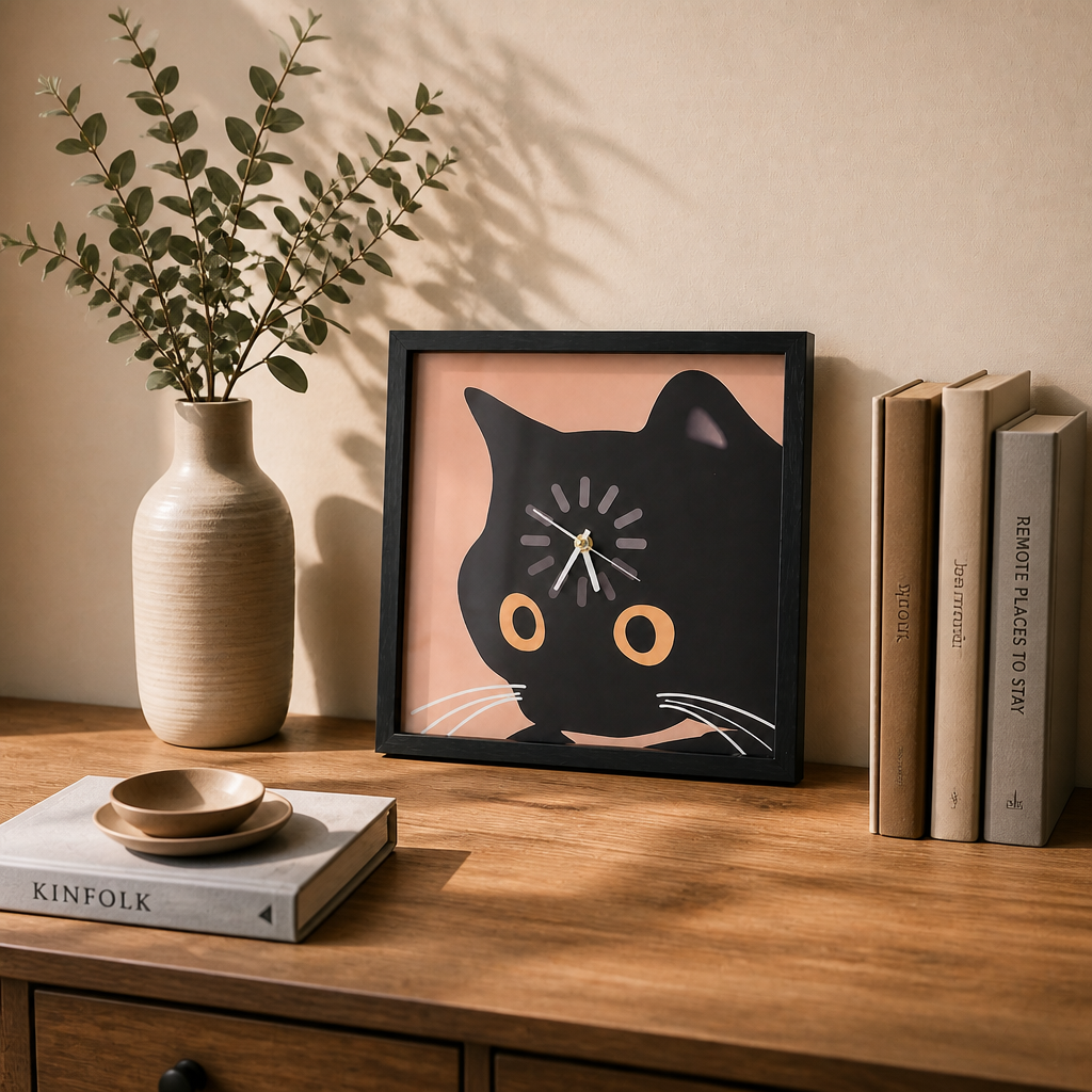 The "System Crash" Black Cat Buffering Wall Clock Time Will Flip