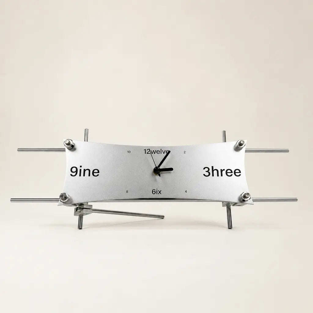 Acrylic Optical-Axis Desk Clock Time Will Flip