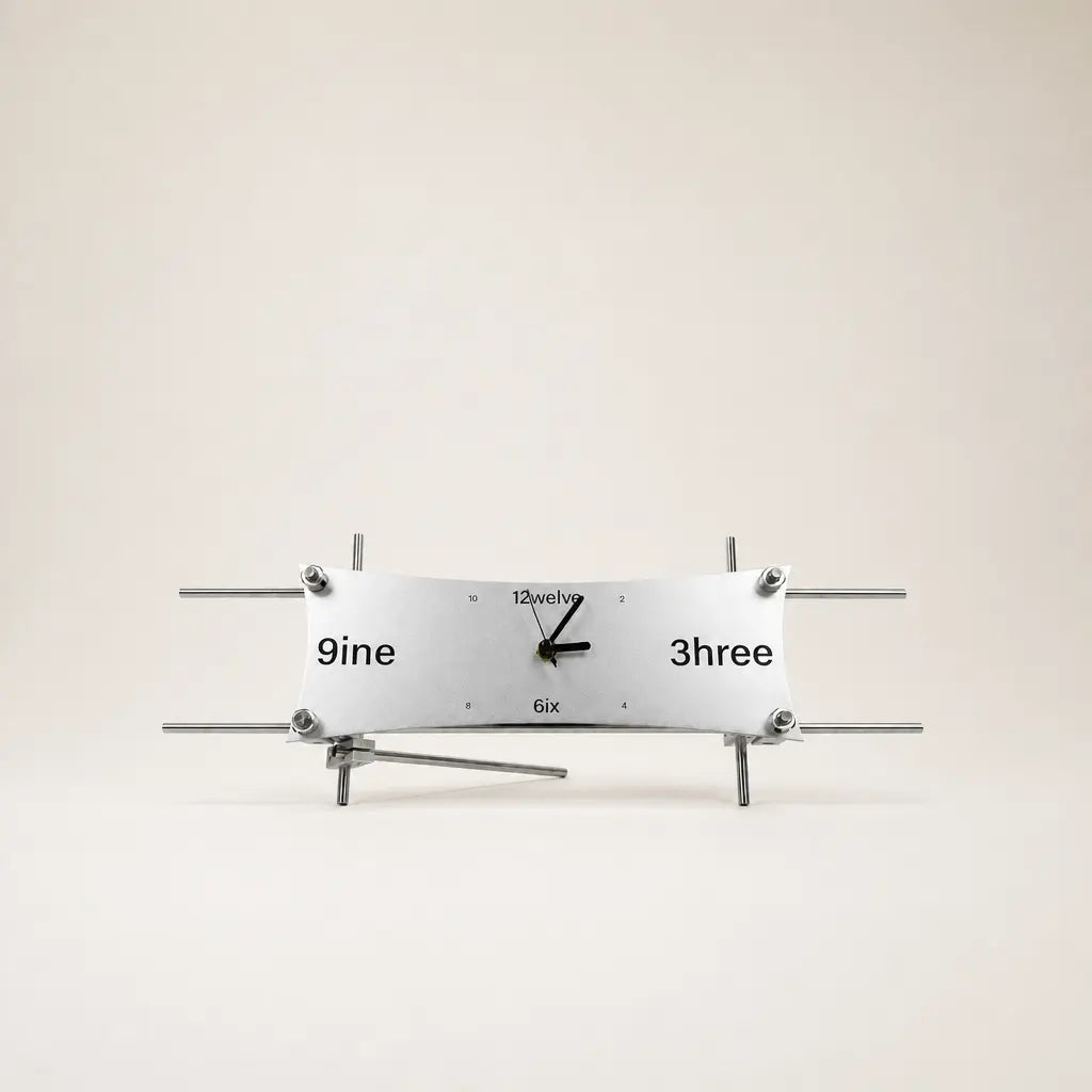 Acrylic Optical-Axis Desk Clock Time Will Flip