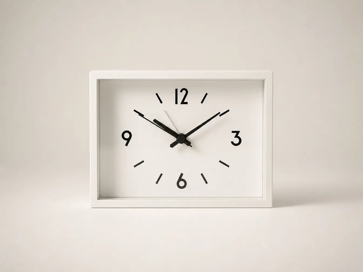 MUJI Station Alarm Clock – Japanese Analog Desk Clock Time Will Flip