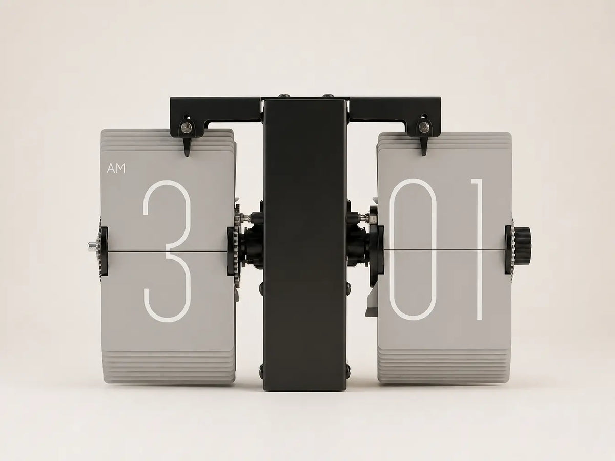 Nordic Retro Mechanical Flip Clock Time Will Flip