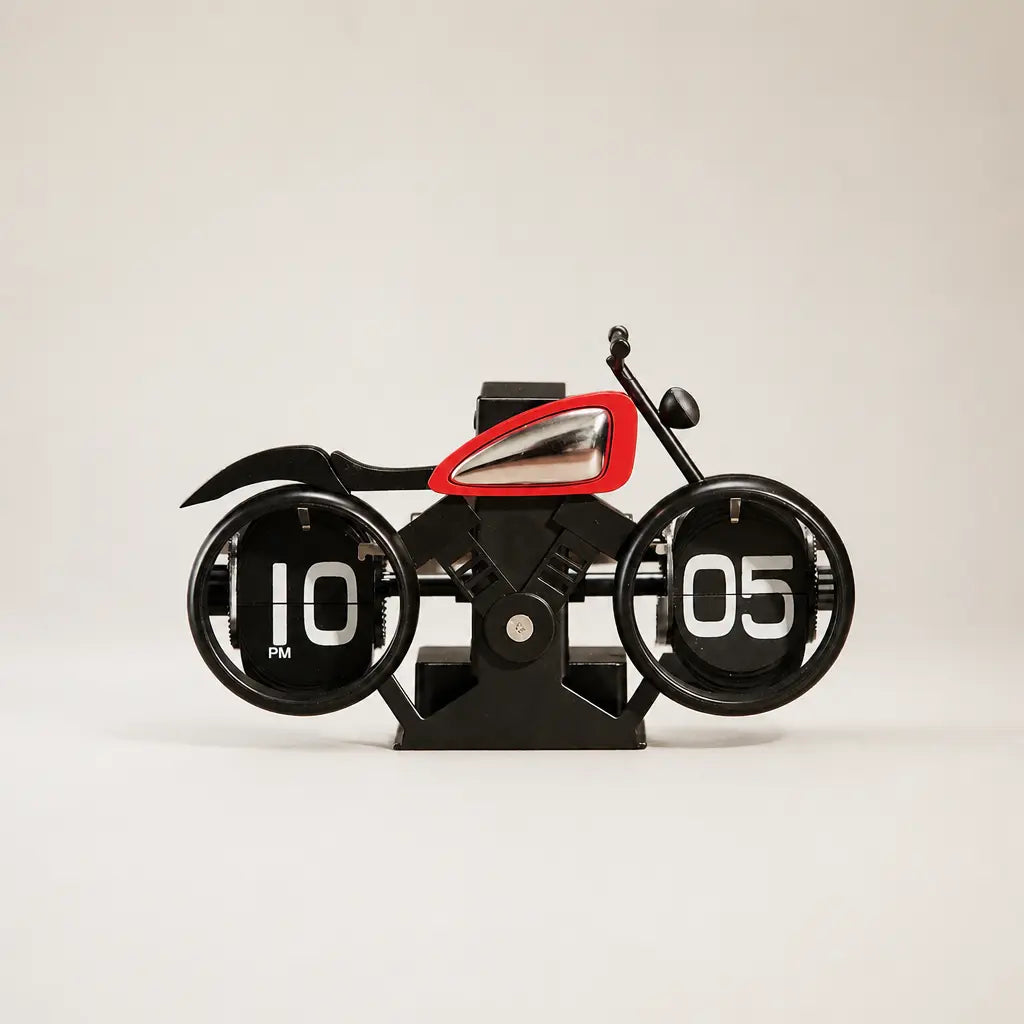 Motorcycle Flip Clock Time Will Flip
