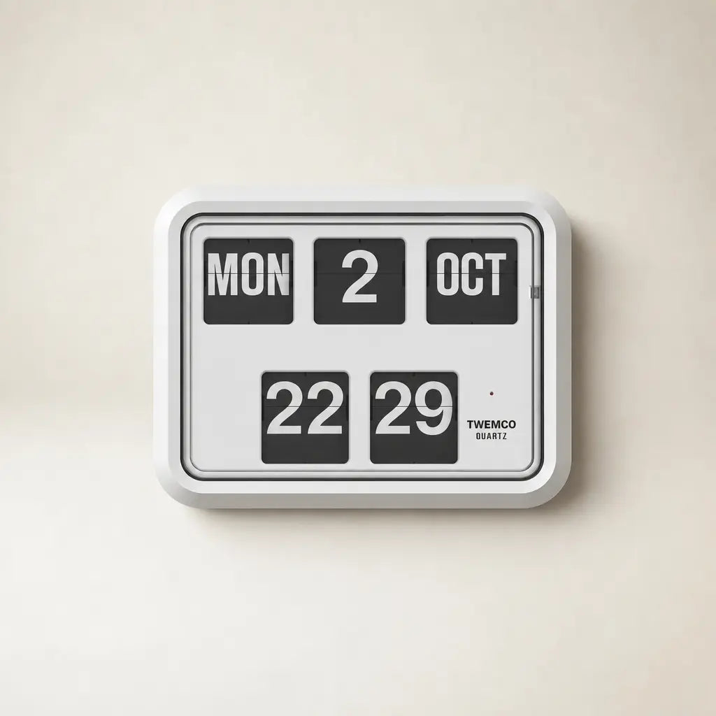 TWEMCO Calendar Wall Flip Clock BQ-17 (English version only & In stock) TWEMCO