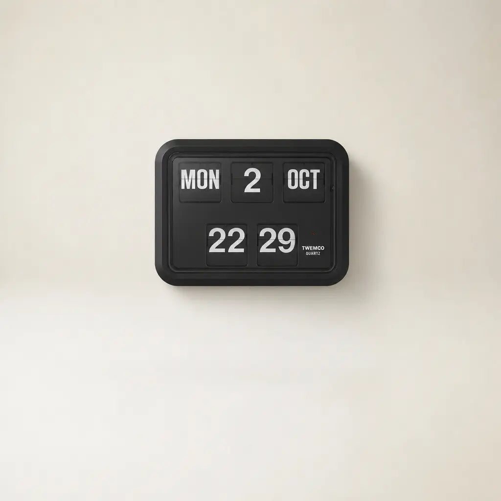 TWEMCO Calendar Wall Flip Clock BQ-17 (English version only & In stock) TWEMCO