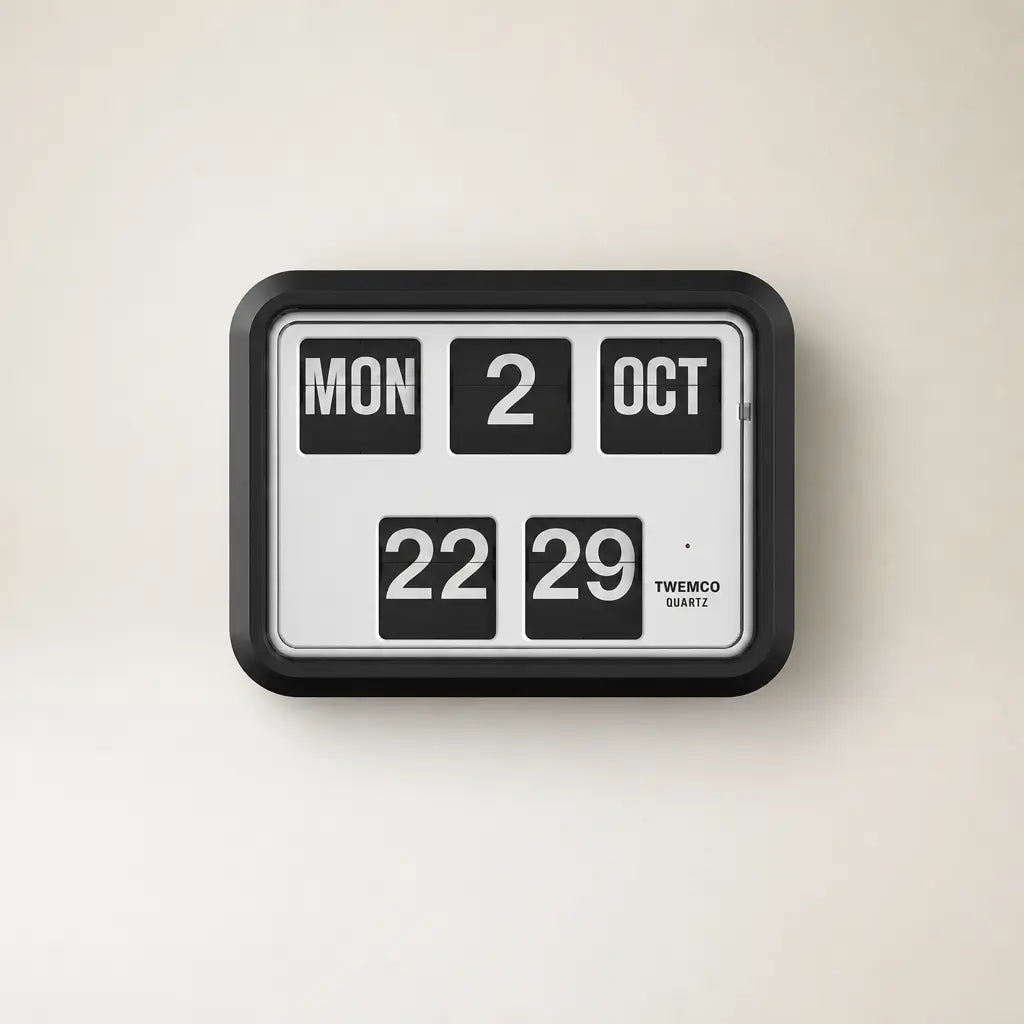 TWEMCO Calendar Wall Flip Clock BQ-17 (English version only & In stock) TWEMCO
