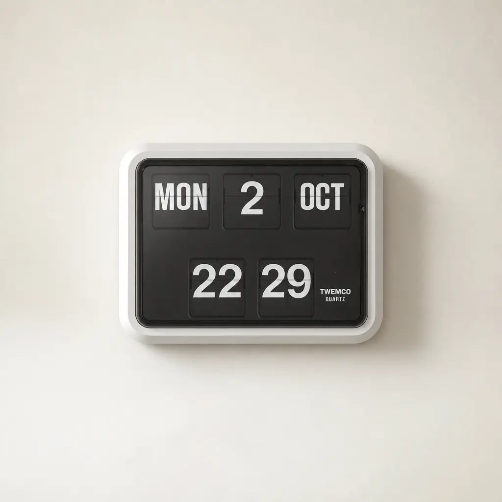 TWEMCO Calendar Wall Flip Clock BQ-17 (English version only & In stock) TWEMCO