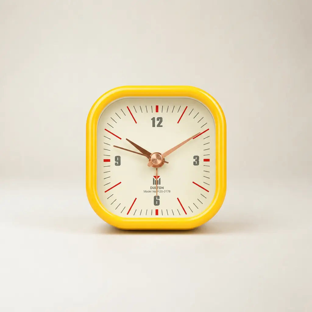 Retro Square Metal Alarm Clock Time Will Flip