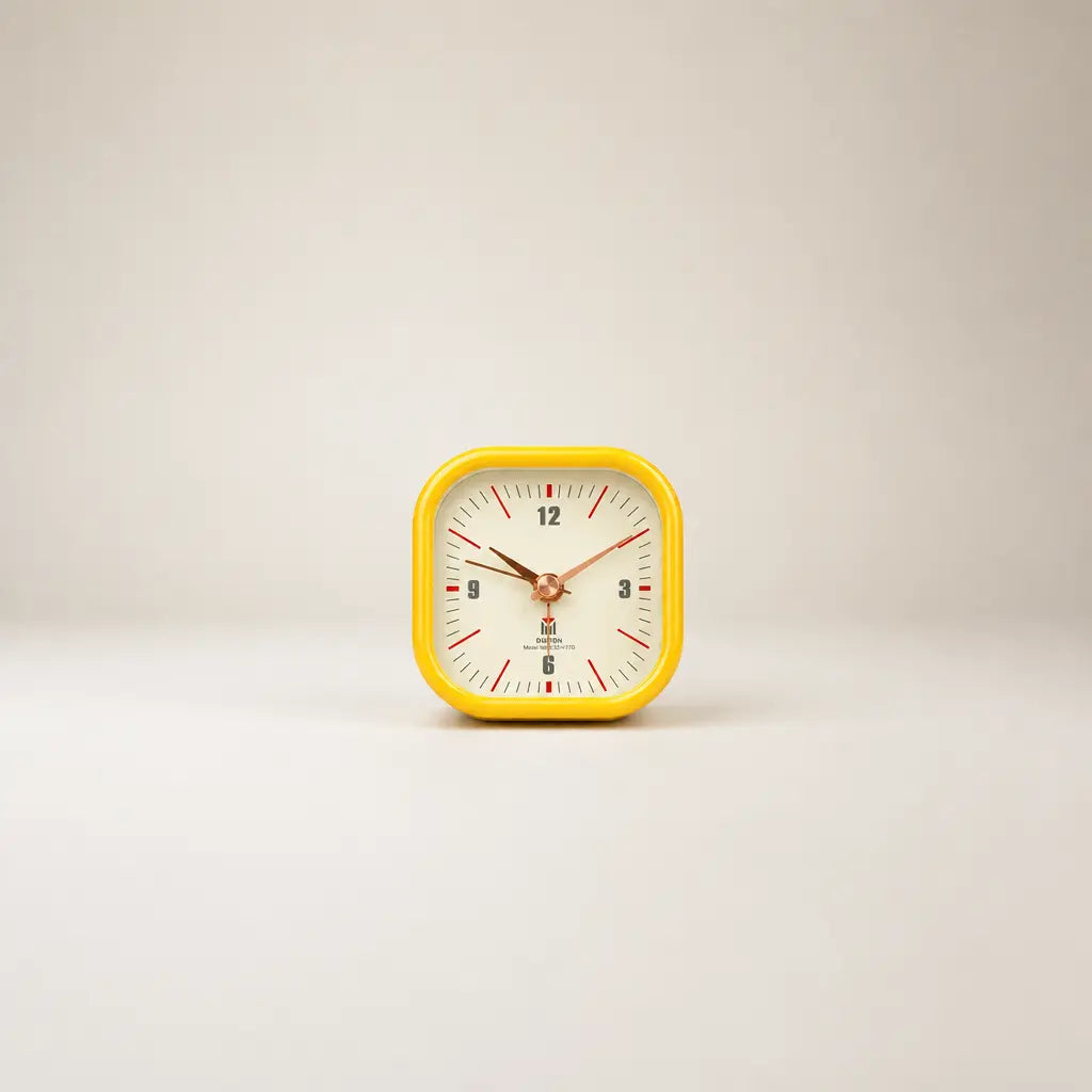Retro Square Metal Alarm Clock Time Will Flip