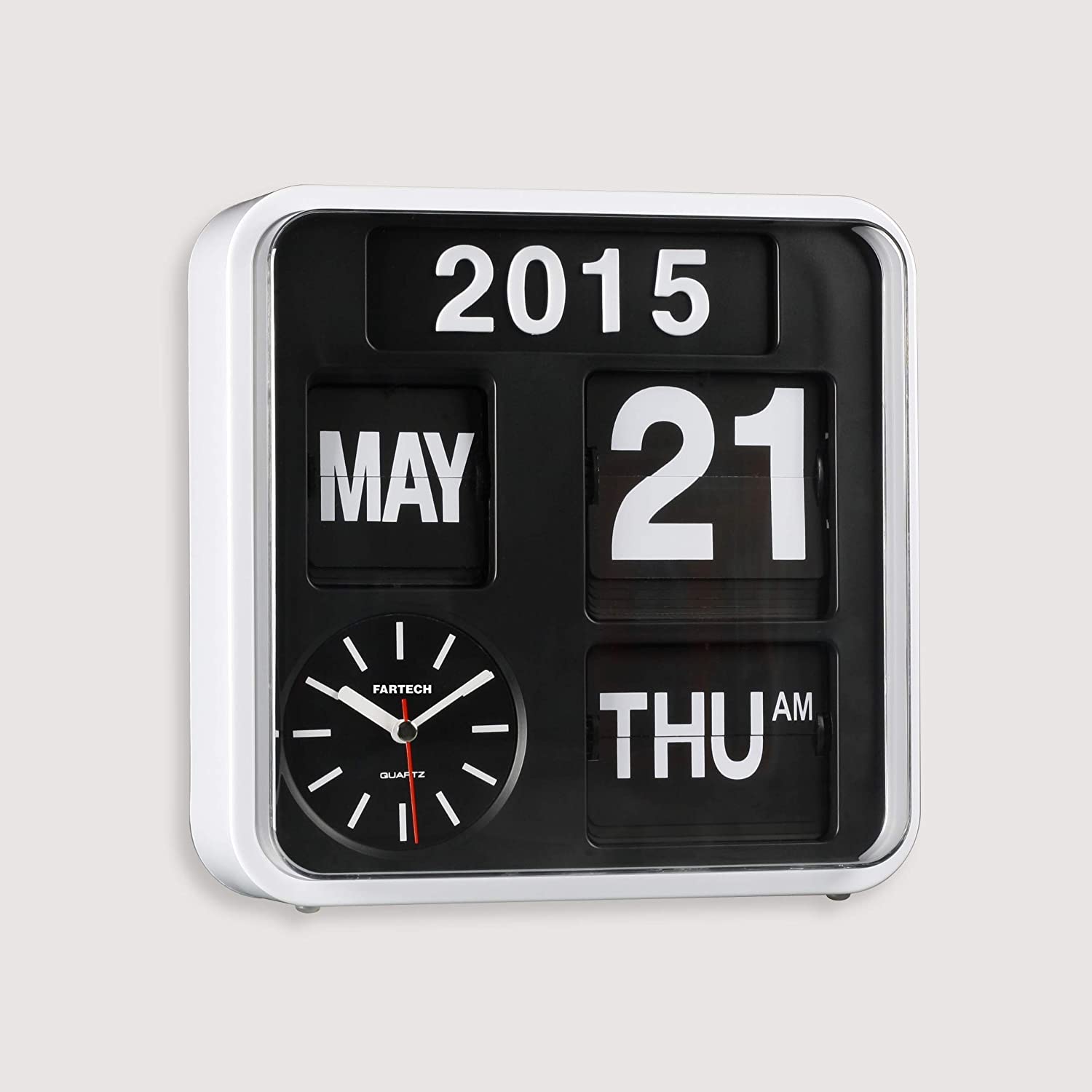 Small Fartech Wall clock AD-650 Wall Clock Fartech Black dial / White case English